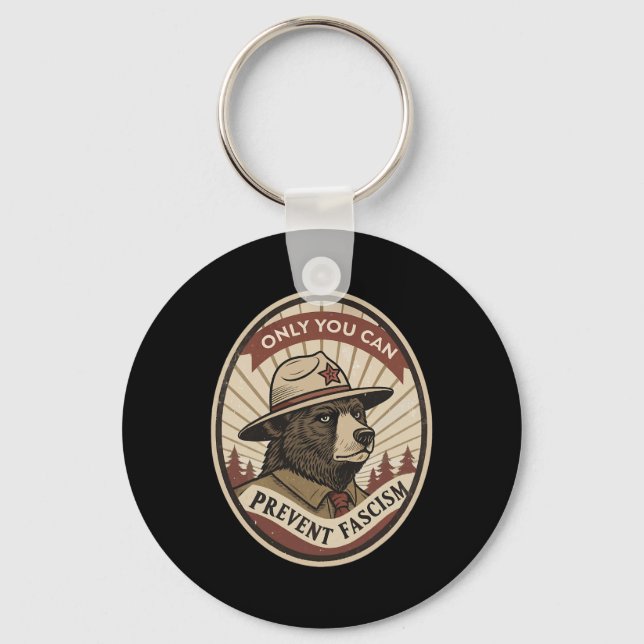 Clic - Defend Democracy - Only You Can Prevent Fac Key Ring (Front)