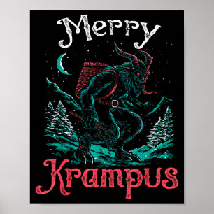 Clic Folklore Christmas Merry Krampus Festive Horr Poster
