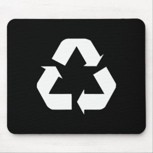 Clic Green-white Recycle Sign Design Standard Mouse Mat