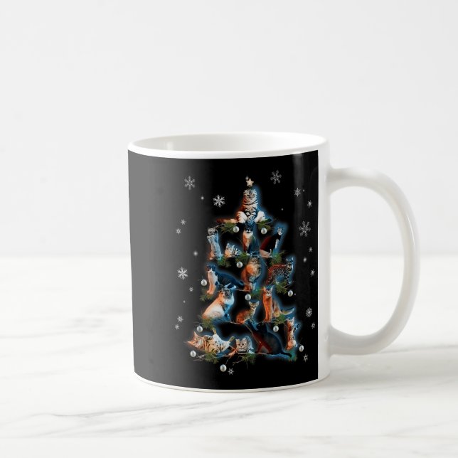 Clic Holiday Kitty Cat Christmas Tree Meowy Catmas Coffee Mug (Right)