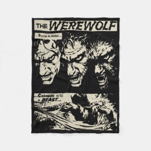 Clic Horror Movie Monster Horror Comic Werewolf Ma Fleece Blanket
