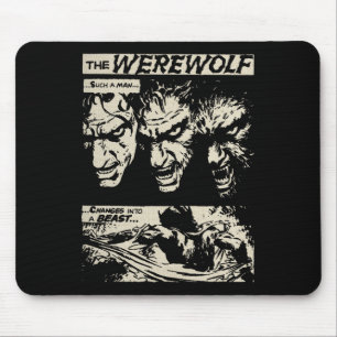 Clic Horror Movie Monster Horror Comic Werewolf Ma Mouse Mat