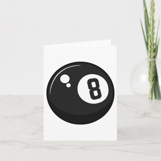 Clic Magic 8 Eight Ll Billiards Pool Player Adult  Card (Front)