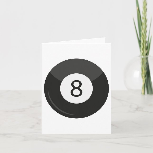 Clic Magic 8 Eight Ll Billiards Pool Player Adult  Card (Front)