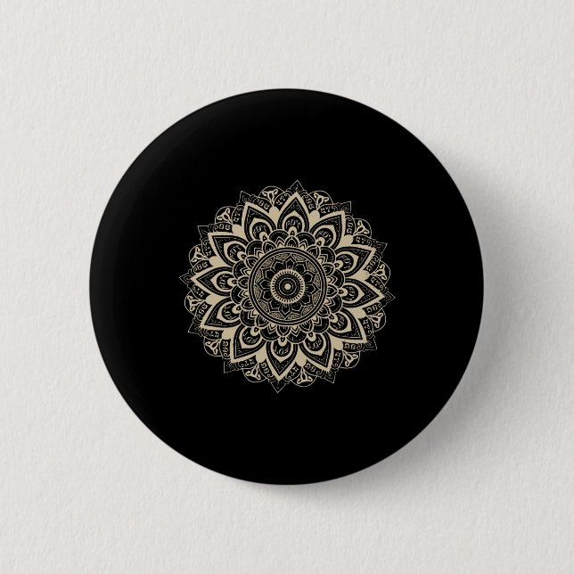 Clic Mandala Style 86 47 Subtle Anti Trump Resist  6 Cm Round Badge (Front)