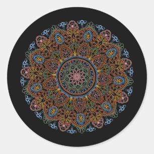 Clic Mandala Style 86 47 Subtle Anti Trump Resist Classic Round Sticker