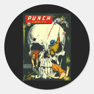 Clic Monster Poster Horror Comic Book Classic Round Sticker