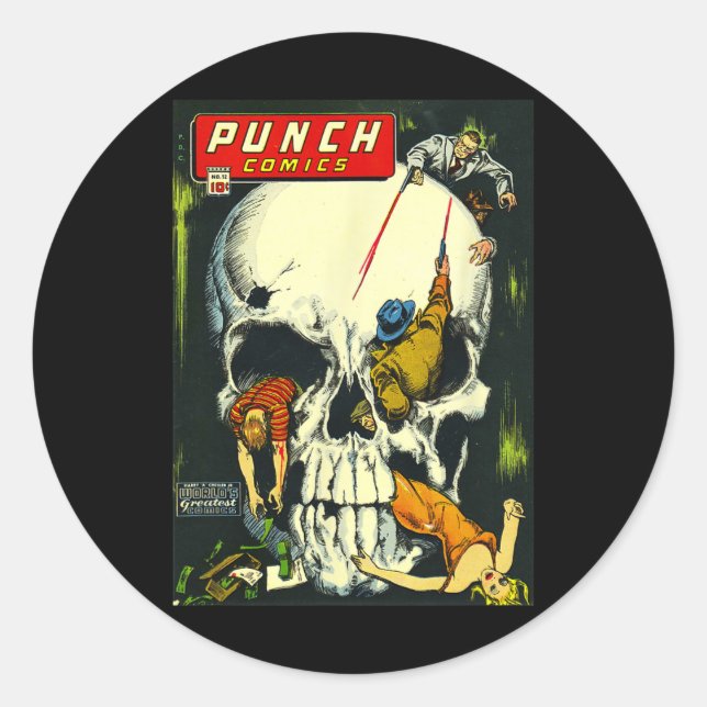 Clic Monster Poster Horror Comic Book  Classic Round Sticker (Front)