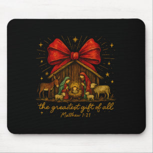 Clic Nativity Scene – Greatest Gift Matthew 1_21  Mouse Mat
