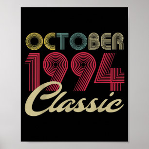 Clic October 1994 Bday Men Women Gifts 28th Poster