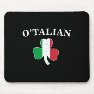 Clic O'talian Shamrock And Italy Flag Irish St Pat Mouse Mat