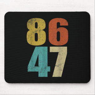 Clic Retro Vintage 80s Style 86 47 Anti Trump Mouse Mat