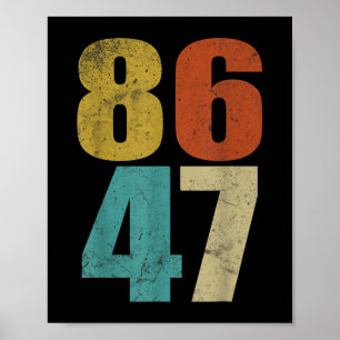 Clic Retro Vintage 80s Style 86 47 Anti Trump Poster