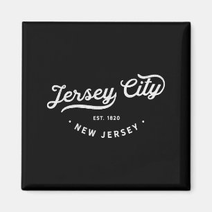 Clic Retro Vintage Jersey City New Jersey Souvenir Magnet