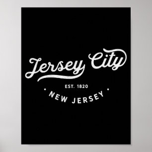 Clic Retro Vintage Jersey City New Jersey Souvenir Poster