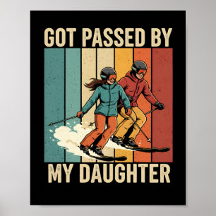 Clic Ski Couple Got Ped By My Daughter Retro Style Poster