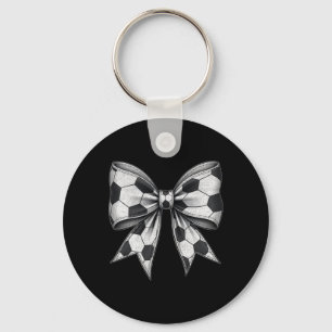 Clic Soccer Ll Bow Shirt Mono Footll Game Spirit Key Ring