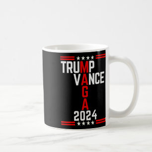 Clic Trump Vance 2024 Retro Stripe Trump Jd Vance Coffee Mug