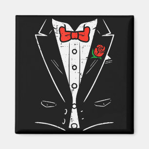 Clic Tuxedo Red Rose Costume Cool Valentines Day M Magnet