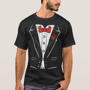Clic Tuxedo Red Rose Costume Cool Valentines Day M T-Shirt