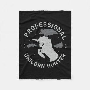 Clic Unicorn Hunting Season A Naughty Poly Unicorn Fleece Blanket