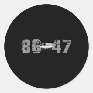 Clic Vintage 80s Style 86 47 Anti Trump 8647 _1 Classic Round Sticker