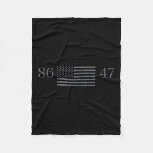 Clic Vintage 80s Style 86 47 Anti Trump 8647  Fleece Blanket