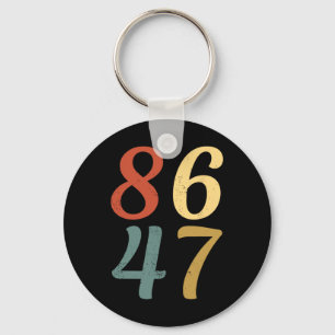 Clic Vintage 80s Style 86 47 Anti Trump 8647 Key Ring