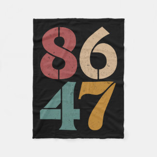 Clic Vintage 80s Style 86 47 Anti Trump  Fleece Blanket
