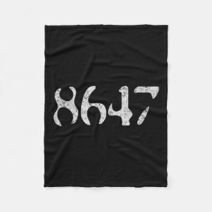 Clic Vintage 80s Style 86 47 Anti Trump Fleece Blanket