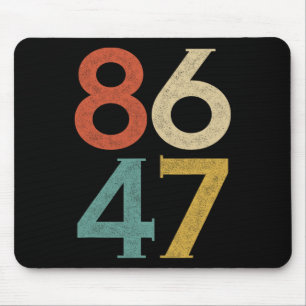 Clic Vintage 80s Style 86 47 Anti Trump  Mouse Mat