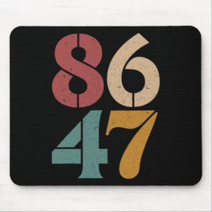 Clic Vintage 80s Style 86 47 Anti Trump  Mouse Mat