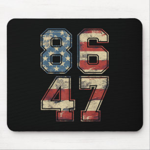 Clic Vintage 80s Style 86 47 Anti Trump Usa Flag Mouse Mat