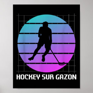 Clic Vintage Retro Field Hockey  Poster