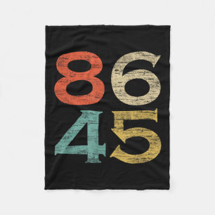 Clic Vintage Style 86 45 Anti Trump Fleece Blanket