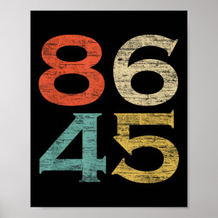 Clic Vintage Style 86 45 Anti Trump Poster