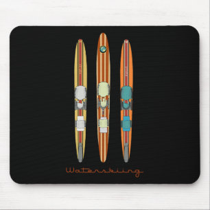 Clic Vintage Water Skis Mouse Mat