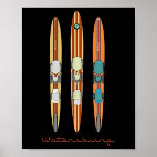 Clic Vintage Water Skis Poster