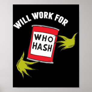 Clic Will Work For Who Hash Quote T Shirt  Poster