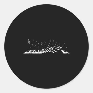 Clical Music Ano Player Gift Music Notes Ano  Classic Round Sticker