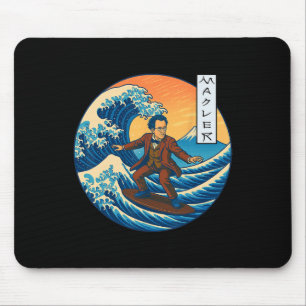 Clical Musician Mahler Ukiyo-e Surfing Mouse Mat
