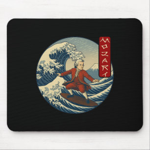 Clical Musician Mozart Ukiyo-e Surfing Mouse Mat