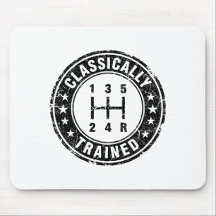 Clically Trained Car Guy Manual Transmission Stick Mouse Mat