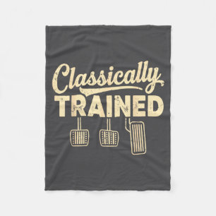 Clically Trained Retro Racing Three Pedals Manual Fleece Blanket