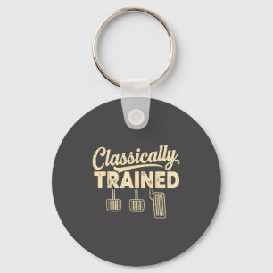 Clically Trained Retro Racing Three Pedals Manual  Key Ring