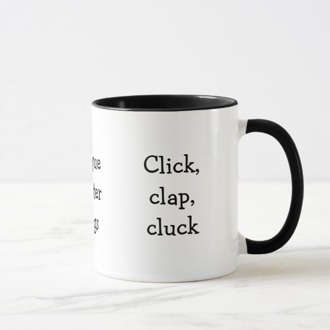 Click, Clap Tongue Twister Mugs (Right)