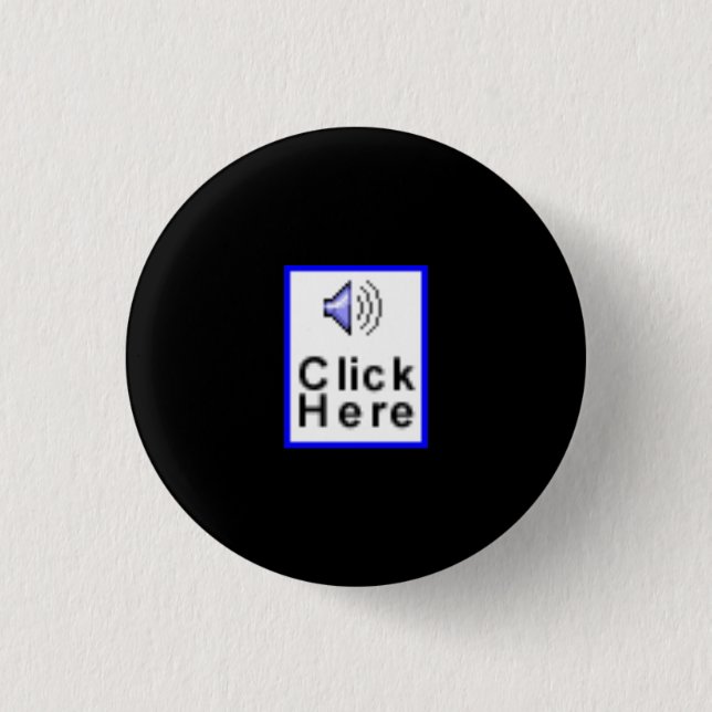 "Click Here" novelty 3 Cm Round Badge (Front)