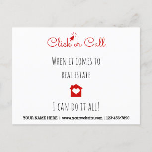 Click or Call Real Estate Postcard Marketing