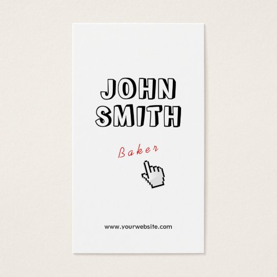 Click! Outline Text Baker Business Card