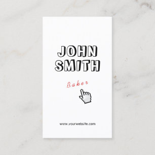 Click! Outline Text Baker Business Card